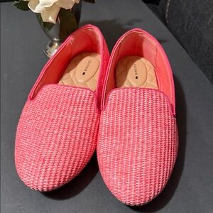 Birdies Coral Woven Flats